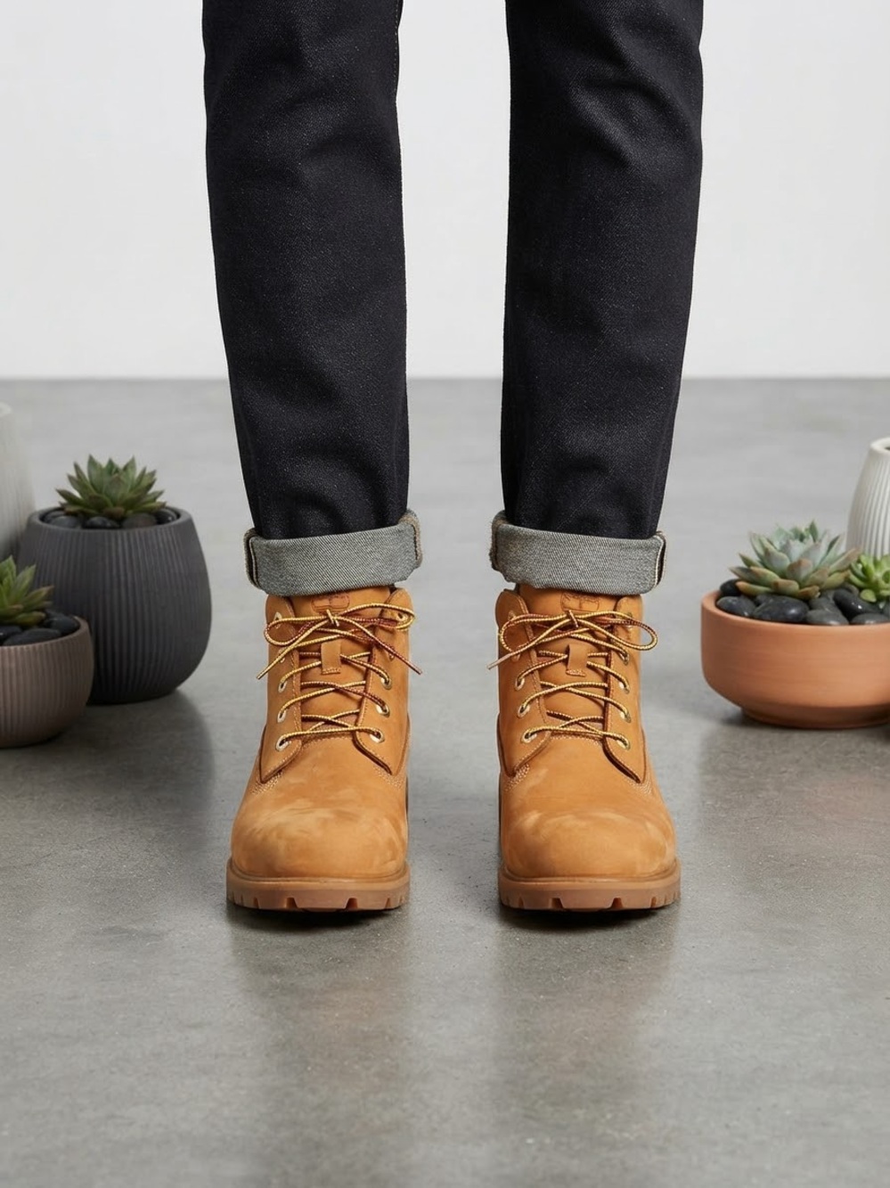 Timberland Men's Tan Waterproof Work-Style Nubuck Boots Size 11.5